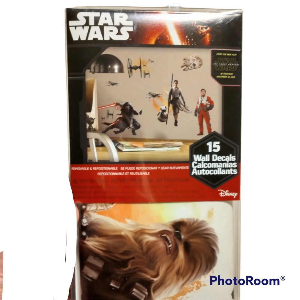 New In Box Star Wars The Force Awakens Vinyl Room Wall Decals -15 total